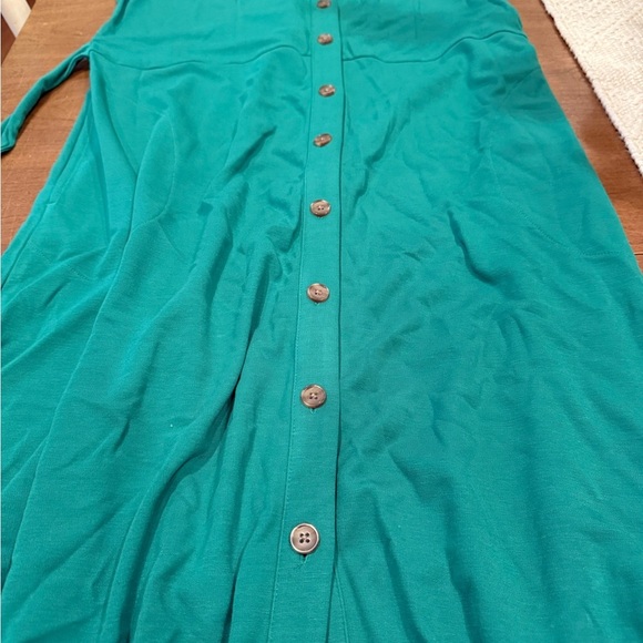 J. Jill Button-Front Midi Dress SZ L; Tie at waist in front or back 20" P2P - Picture 7 of 13